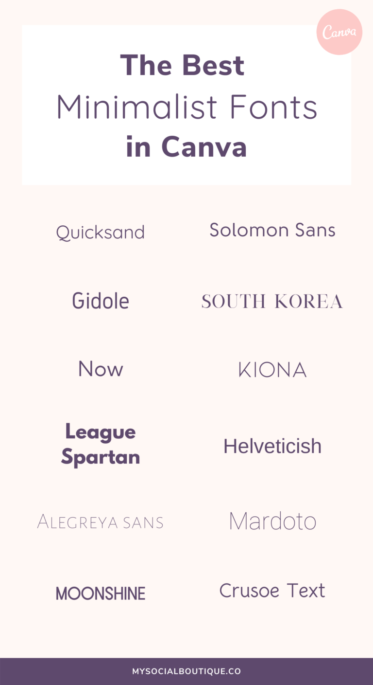 The Ultimate Canva Fonts Guide My Social Boutique