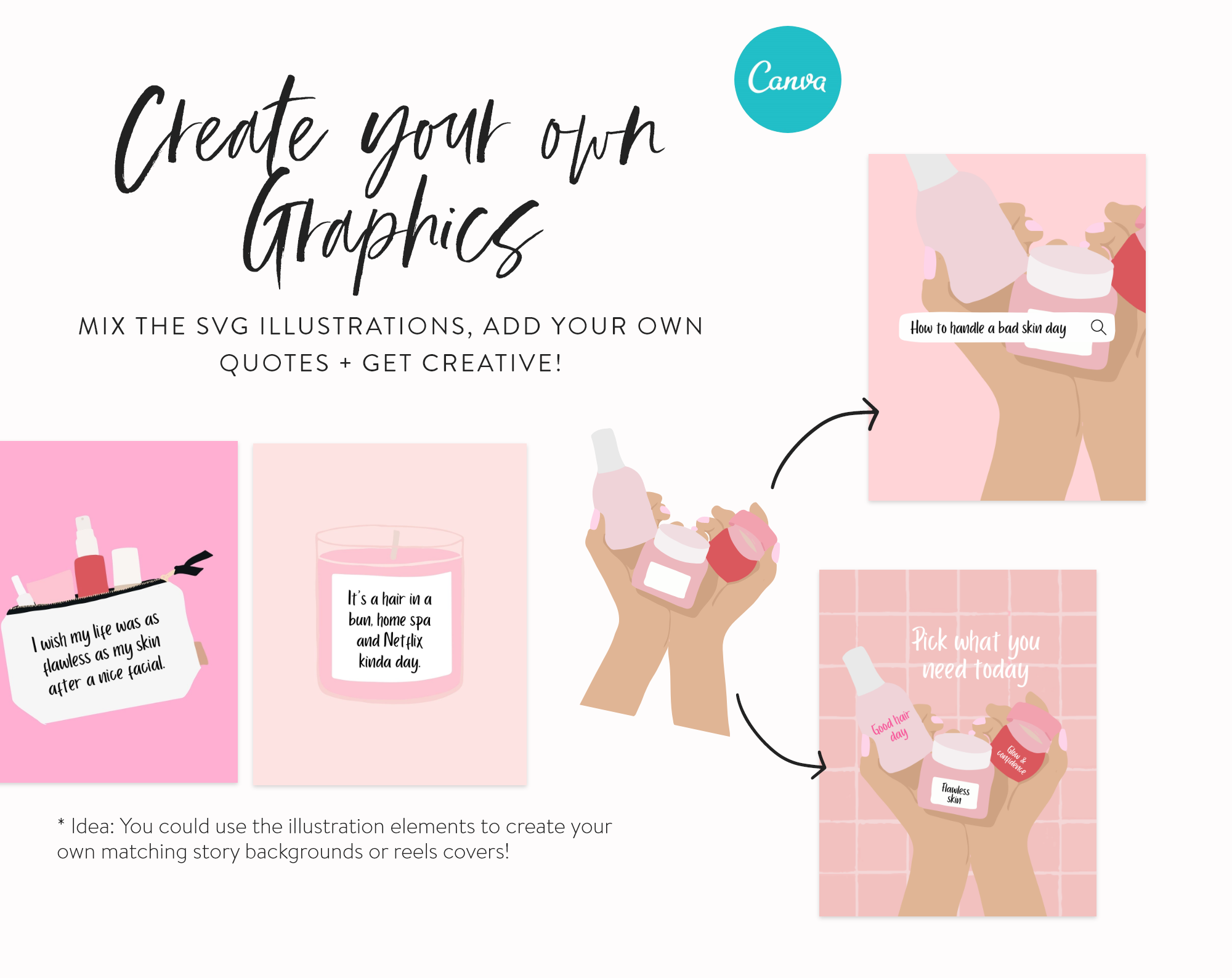 beauty-Lover-quotes-pack-canva-templates-for-instagram-posts-editable-graphics