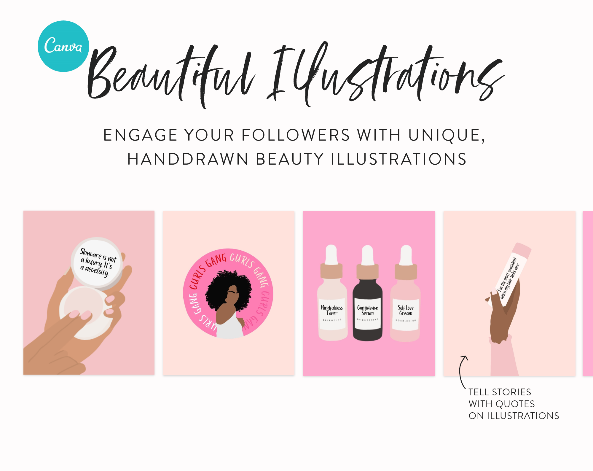 beauty-Lover-quotes-pack-canva-templates-for-instagram-posts-illustrations