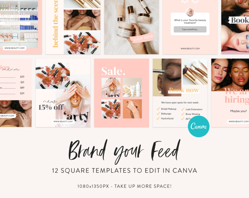 The Beauty Instagram Template Kit for Canva - My Social Boutique