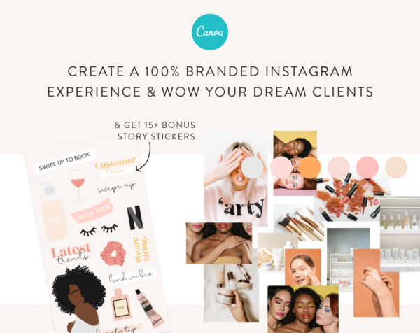 The Beauty Instagram Template Kit for Canva - My Social Boutique