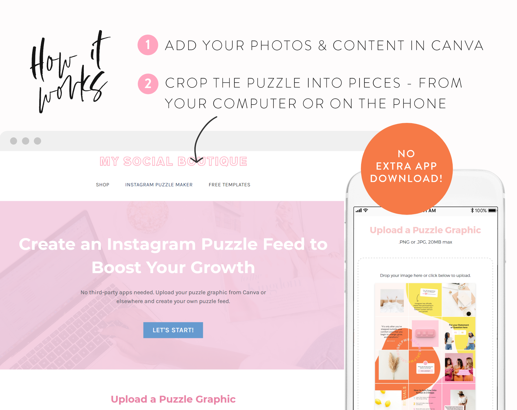 Engagement-power-Instagram-puzzle-for-canva-templates-how-it-works