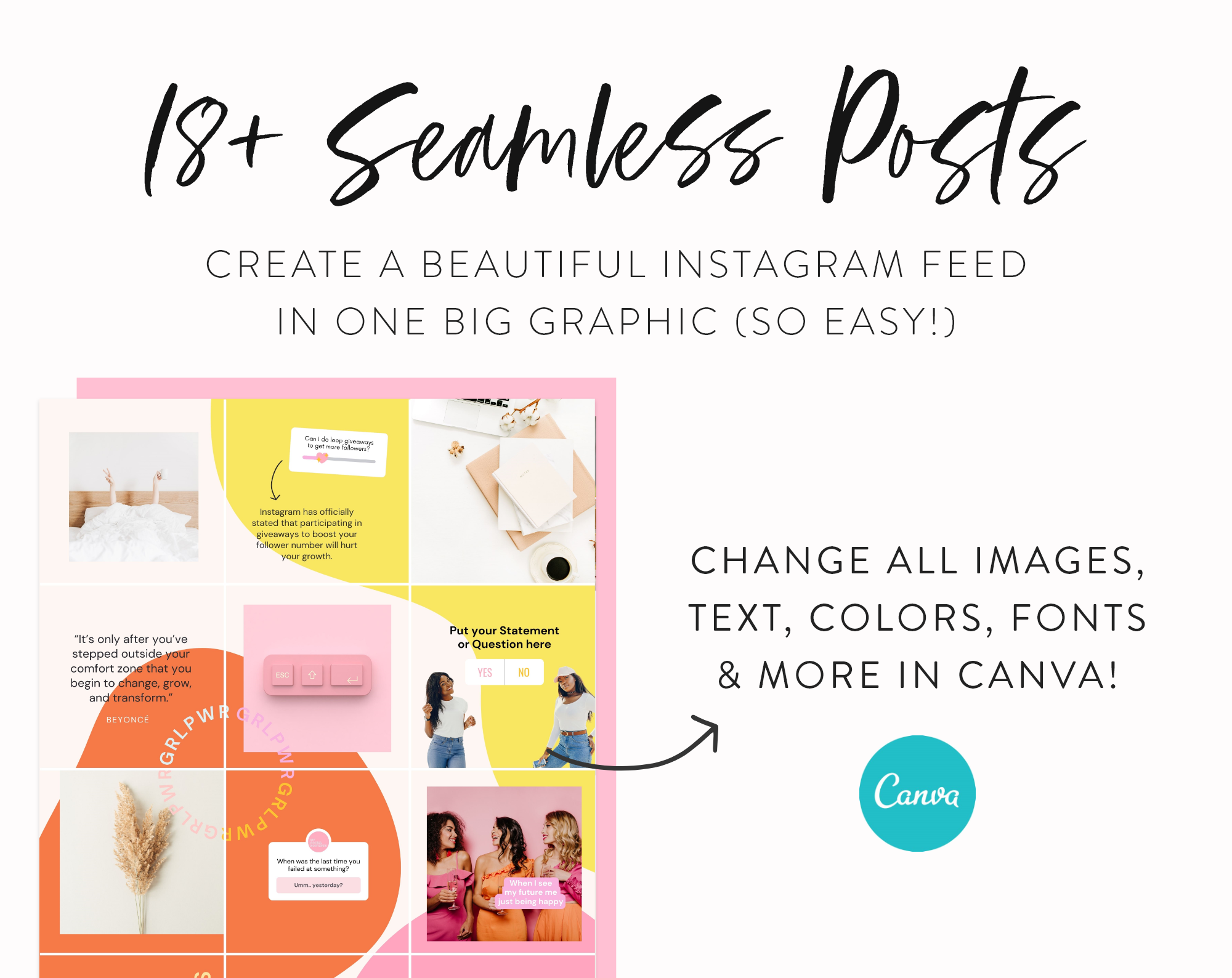 GIVEAWAY Instagram Templates Social Media Engagement Booster 