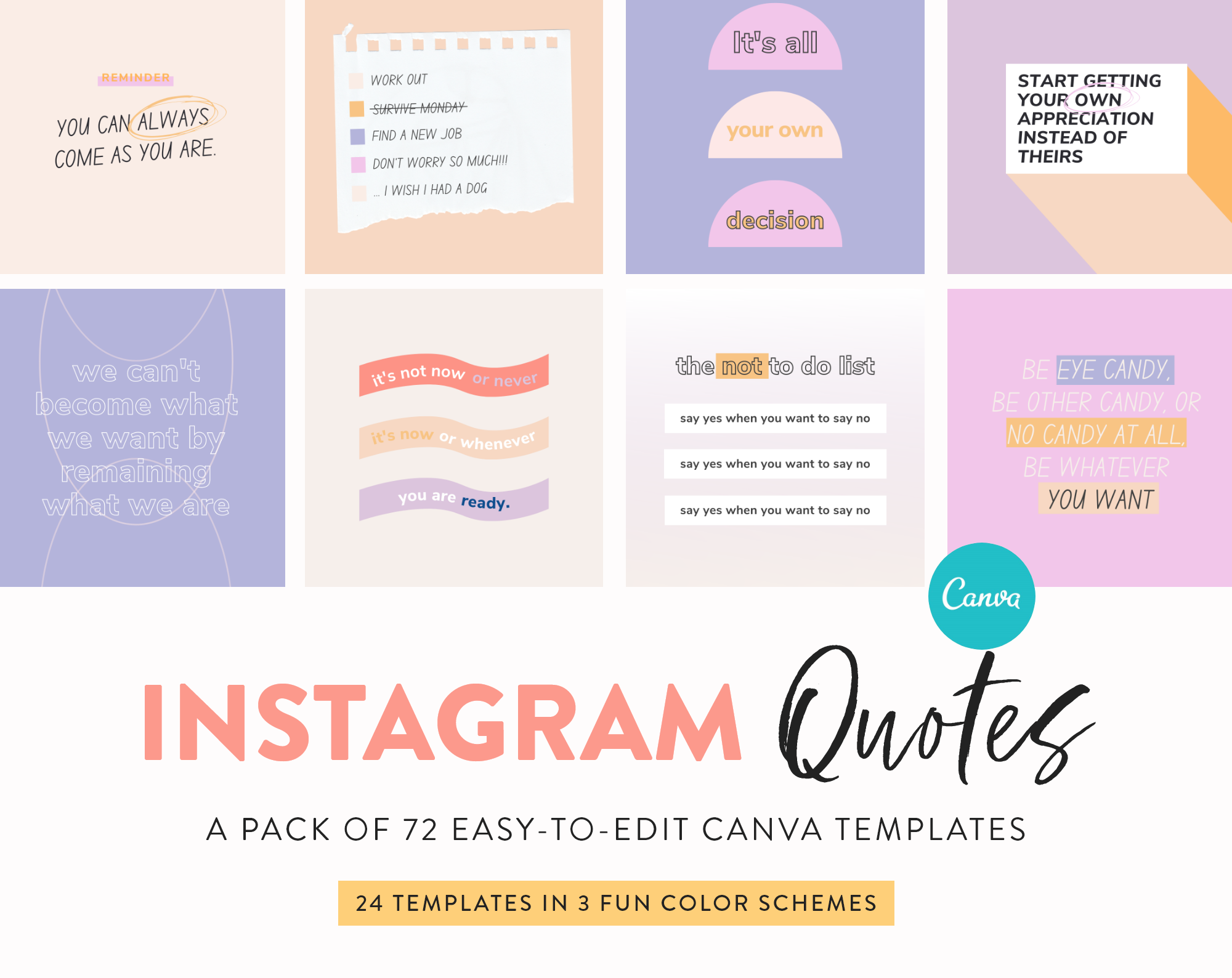 Modern Quotes Template Pack for Instagram - My Social Boutique