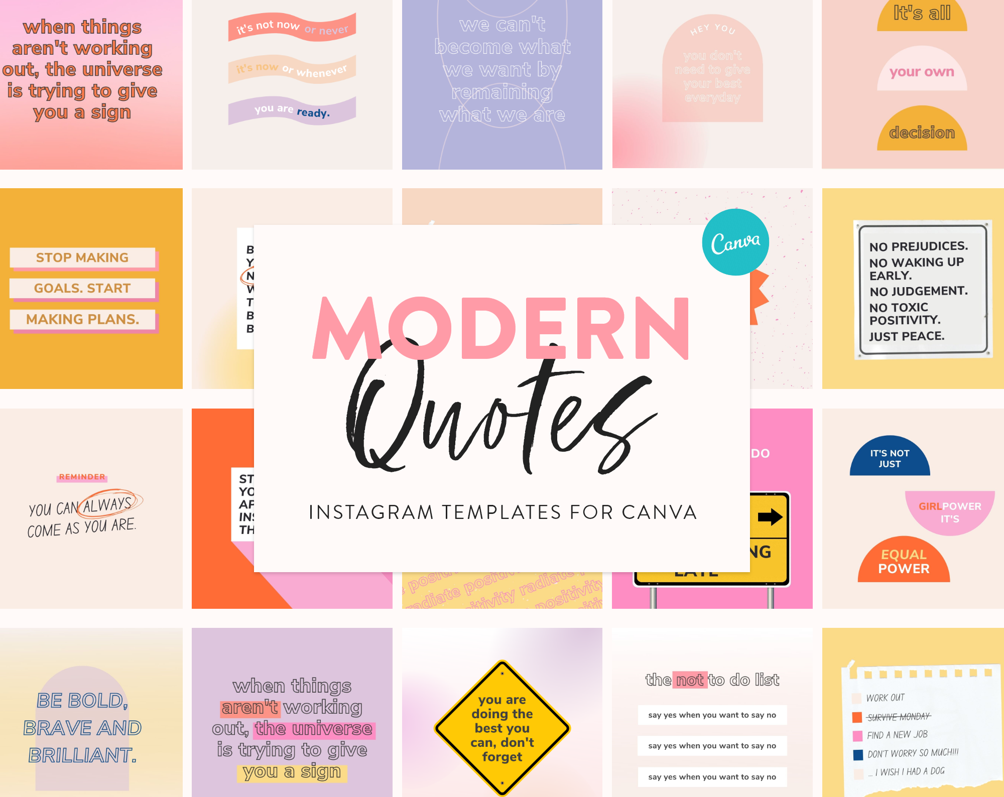 Modern Quotes Template Pack for Instagram My Social Boutique