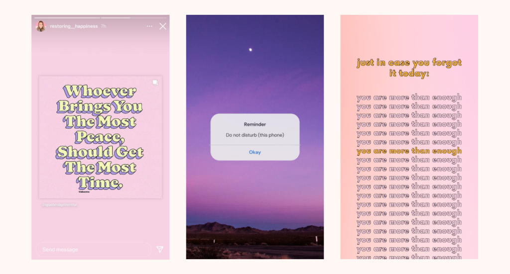 Instagram Story Ideas for Reminders and how to style quotes for a share