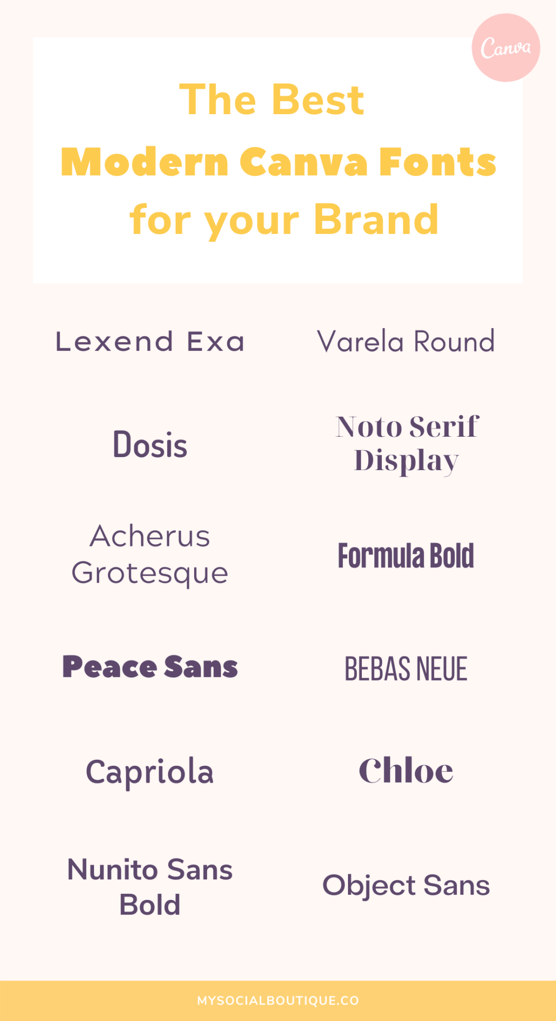 The Ultimate Canva Fonts Guide - My Social Boutique