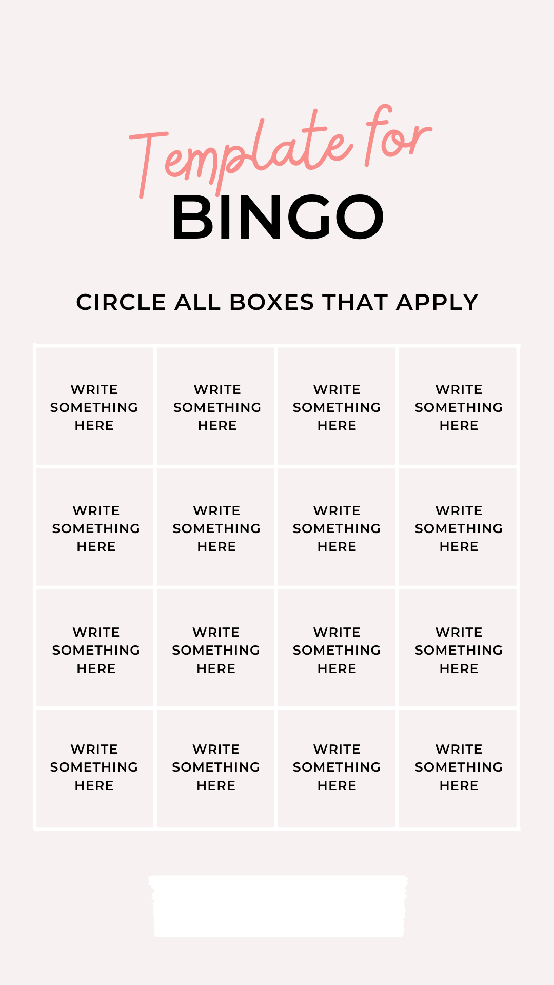 Bingo Template