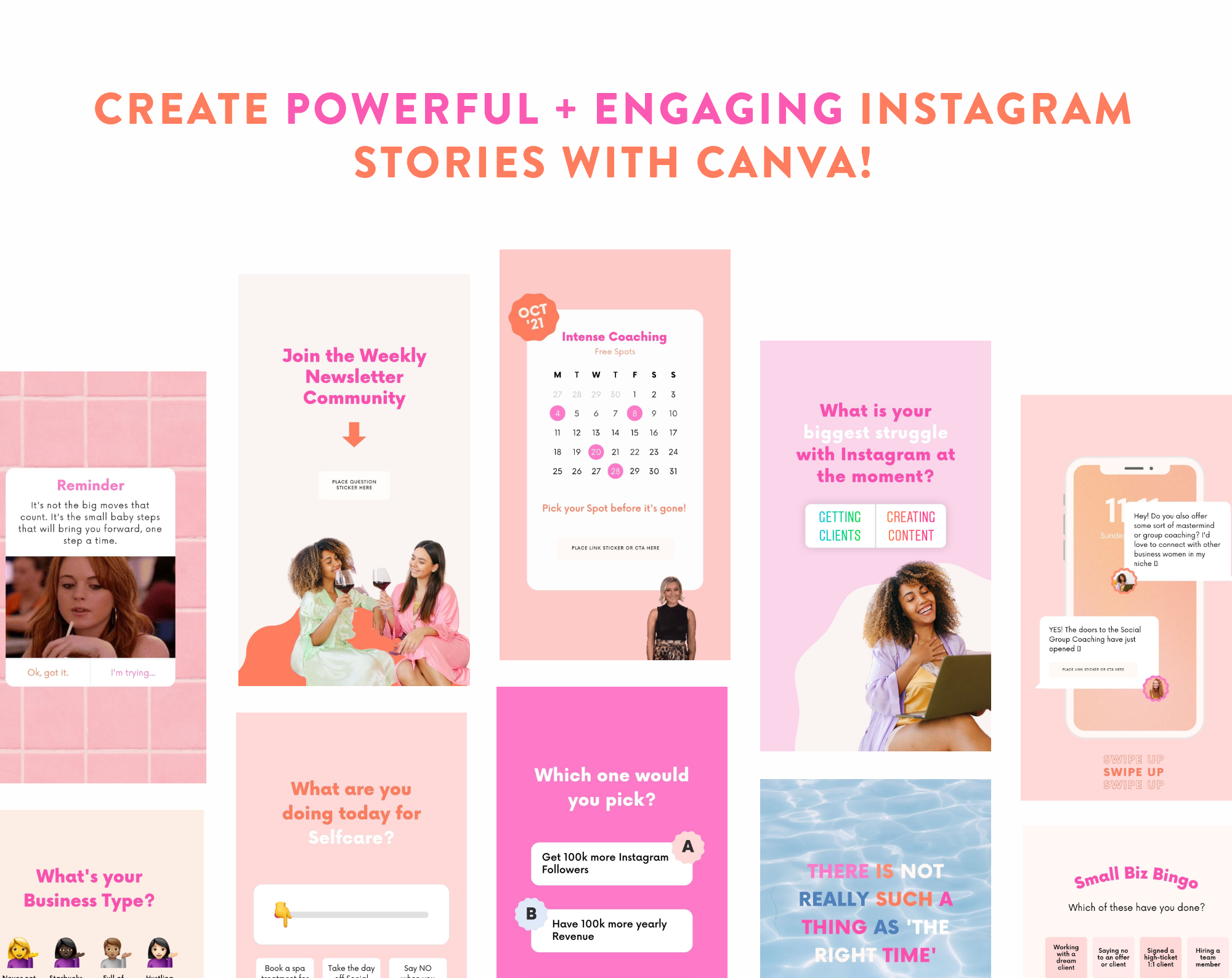 GIF Animation Engagement Pack . Instagram Templates Canva . 