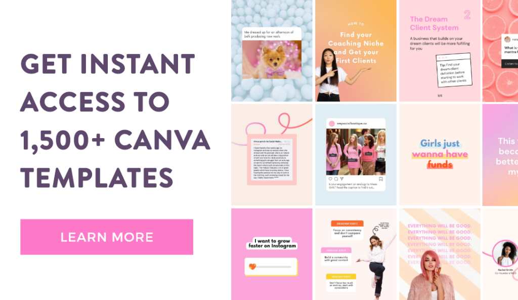 Canva Template Membership for Social Media Templates for Instagram, Facebook, Pinterest, TikTok and more