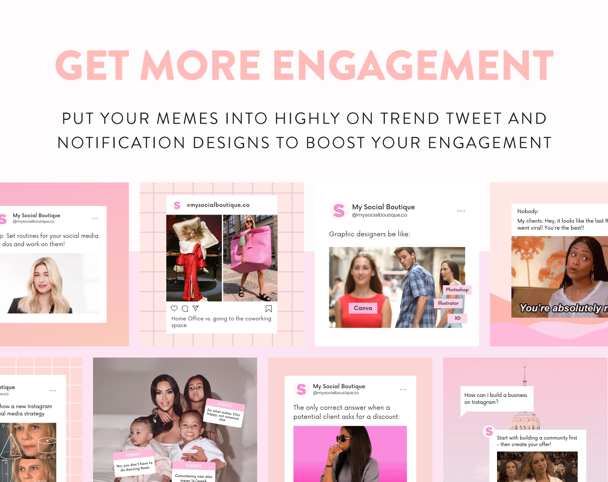 Instagram Memes + Gifs Template Pack 2.0 - My Social Boutique