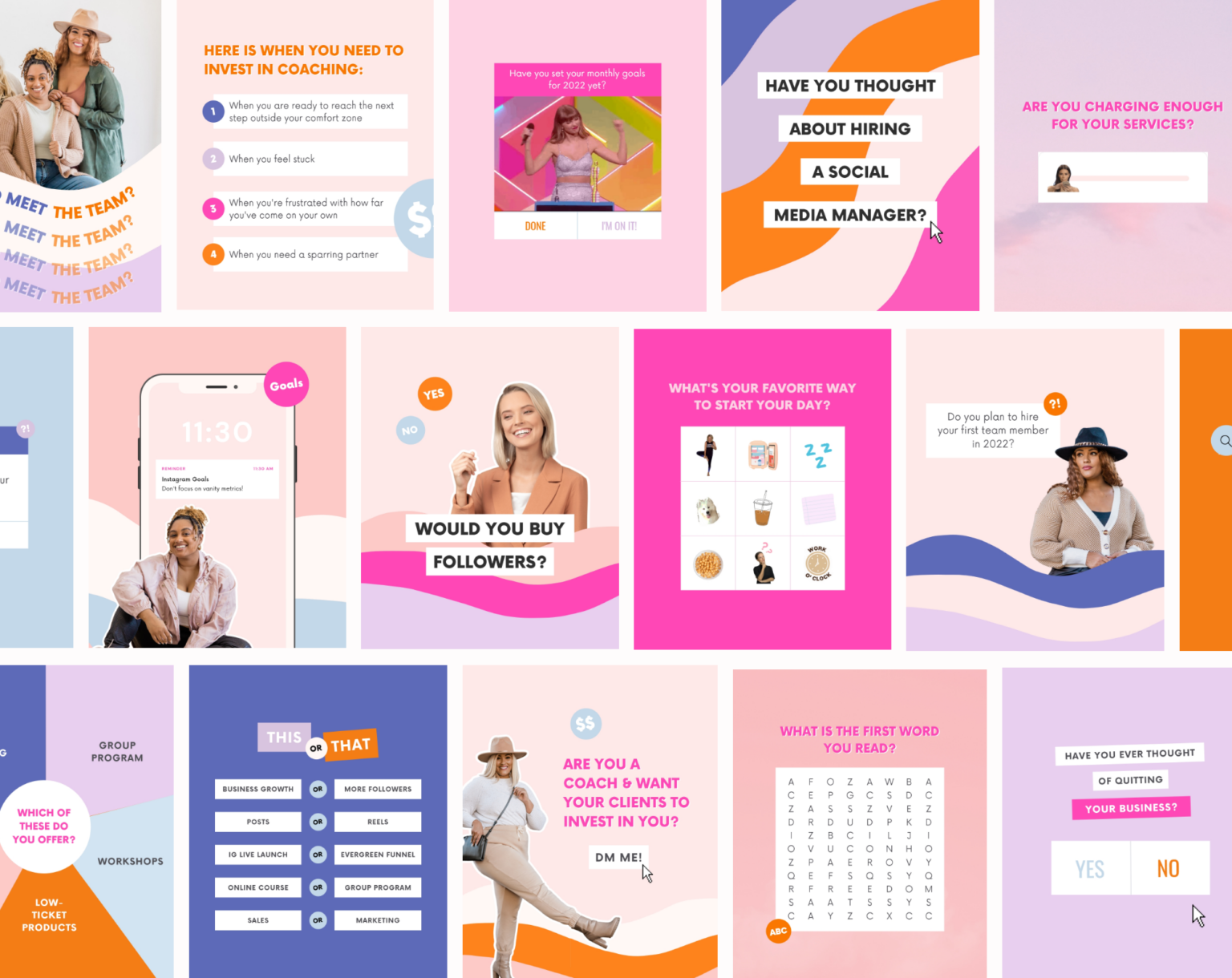 Questions-answers-Instagram-templates-for-canva-all