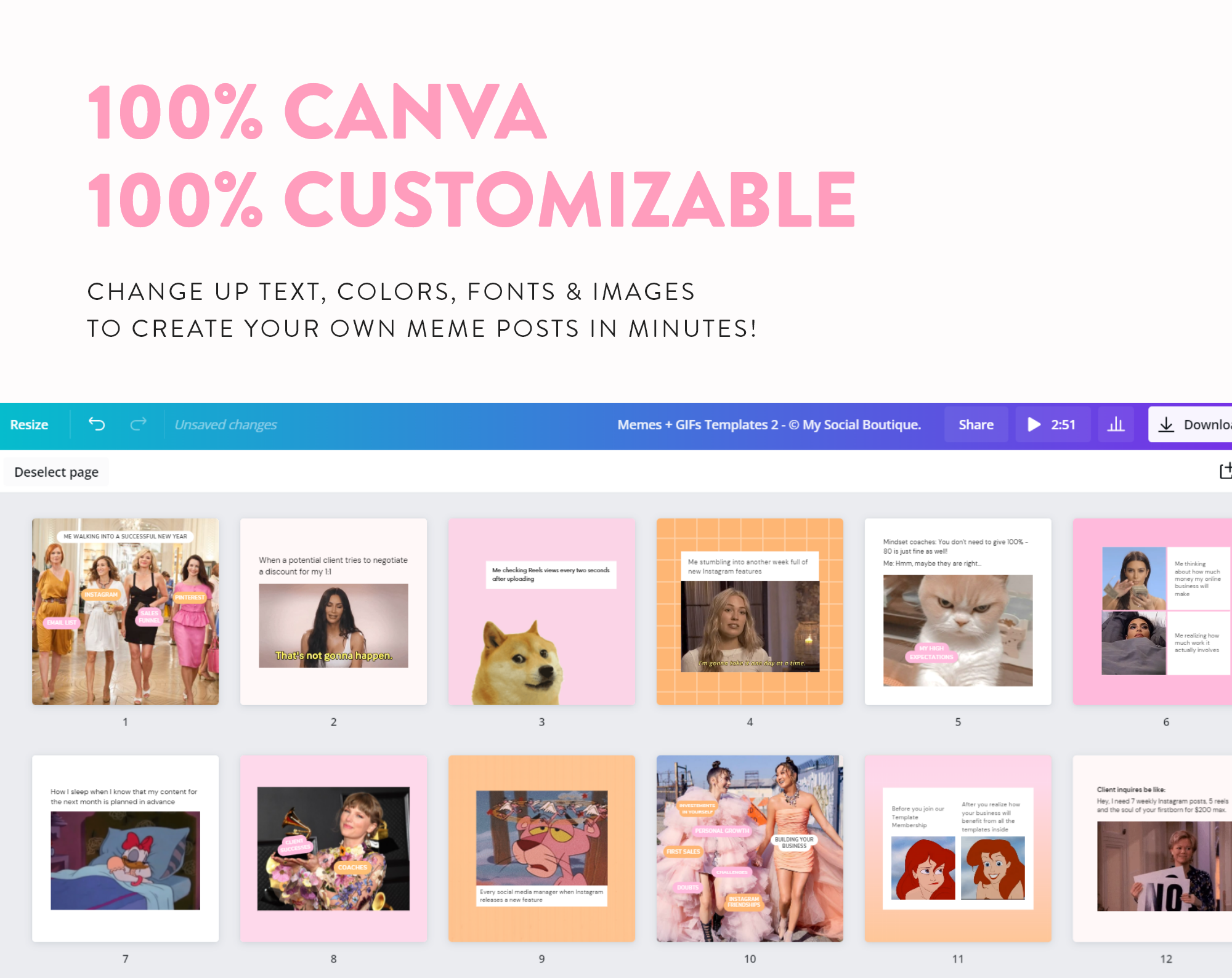 How to create GIF meme Instagram Reels in Canva (easy!) — Big Cat Creative  - Squarespace Templates & Resources