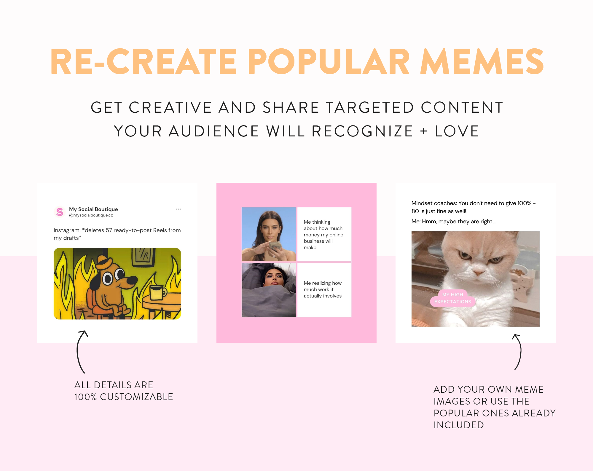 Instagram Memes + Gifs Template Pack 2.0 - My Social Boutique