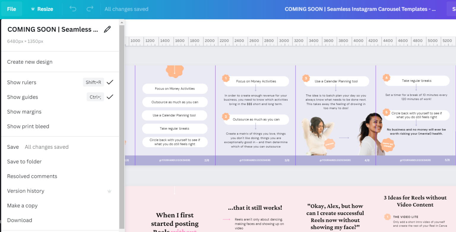 Step-by-Step: Create a Seamless Instagram Carousel with Canva
