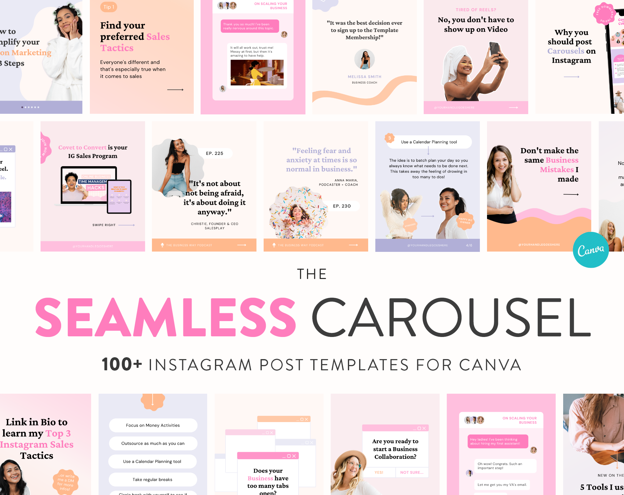 Click here to discover over 100 Canva templates for carousels, ready-to-use!