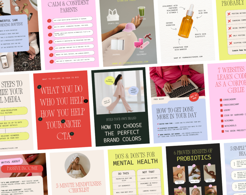 Pinterest Infographic Templates for Canva