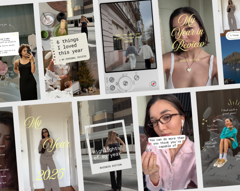 Year in Review Tiktok & Reels Templates for Canva