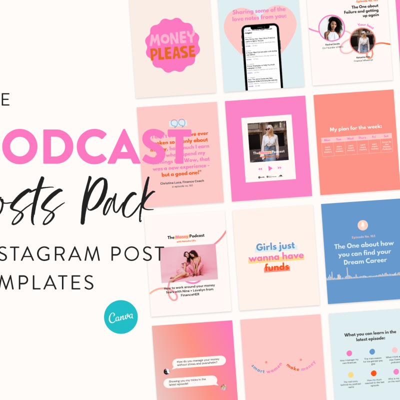 podcast-Posts-pack-for-Instagram-canva-templates